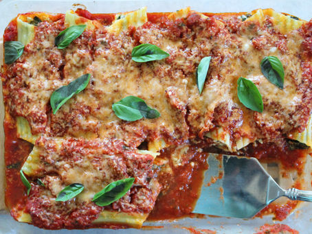 Kale & Cottage Cheese Manicotti
