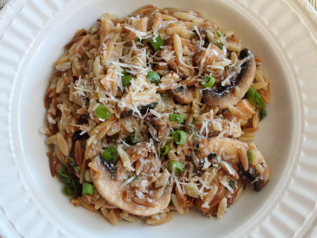 Mushroom Risotto with Salmon