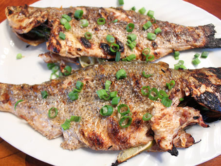 Grilled Whole Bass 