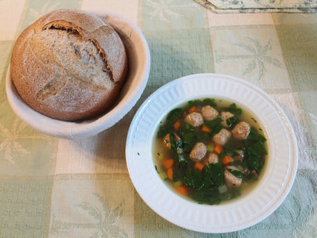 Swiss Chard & Mini Meatball Soup