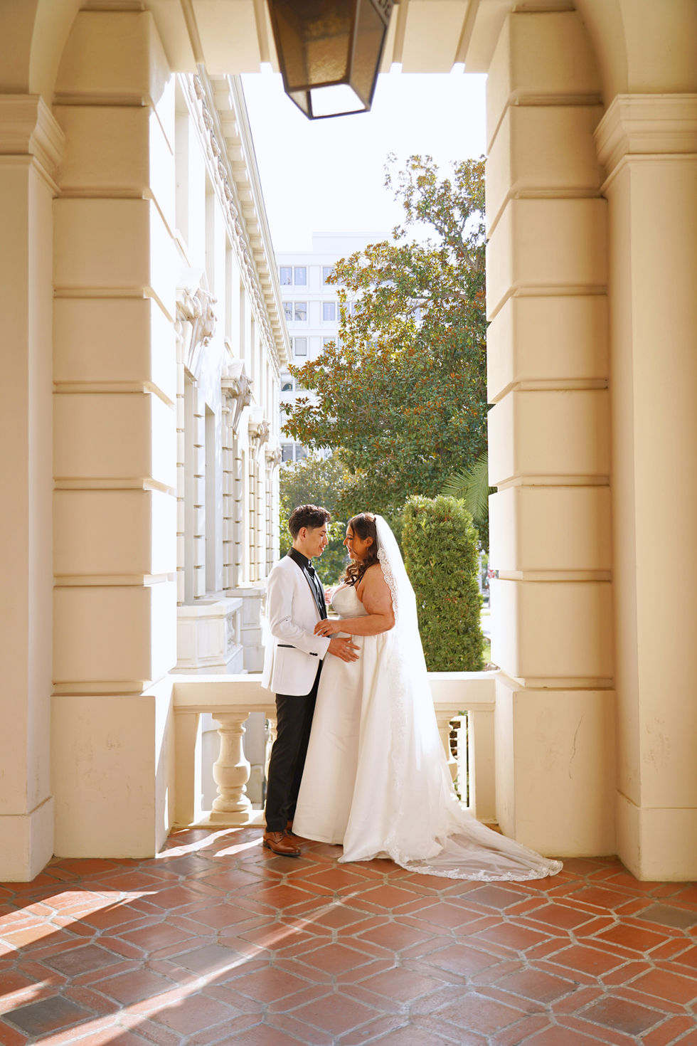 Sabrina's wedding day at Pasadena City Hall.