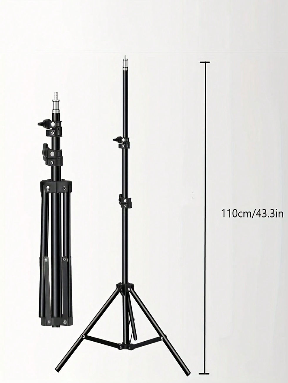 Thumbnail: 110cm tripod stand+O-clip, equipped with 10 inch live streaming ring fill light 
