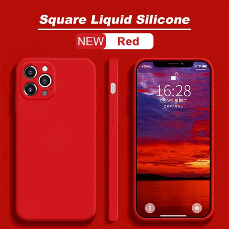 Thumbnail: Luxury Liquid Silicone Shockproof Case for iPhone 17 11 12 13 14 15 Pro Max 7 8 