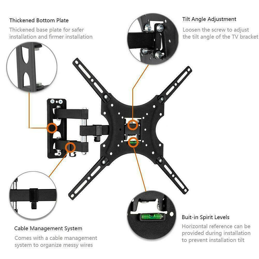 Thumbnail: Swivel TV Wall Mount Bracket For 26 32 40 42 50 52 55 Inch 3D LCD LED Plasma UK