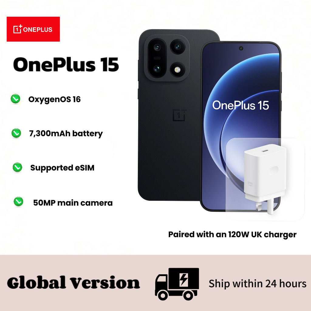 OnePlus 15 5G Smartphone,12GB+256GB Global Version , including 120W SUPERVOOC Ch