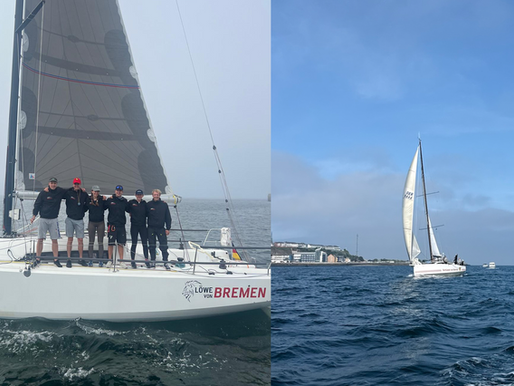 Flaute, Gewitterfront & Slalom durch die VTGs: Schlüssel und Löwe bei der Robbe & Berking Zubringerregatta
