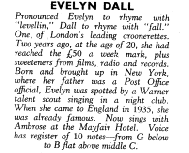 Pronouncing Evelyn Dall