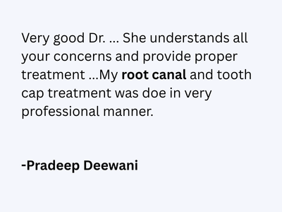 Pradeep Deewani Root Canal Testimonial