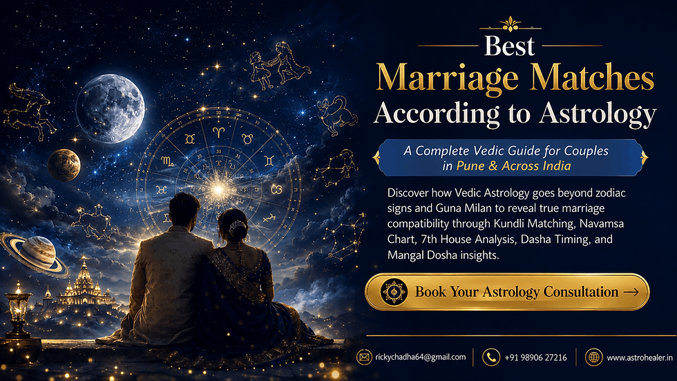 Best Marriage Matches According to Astrology. A Complete Vedic Guide for Couples in Pune & Across India