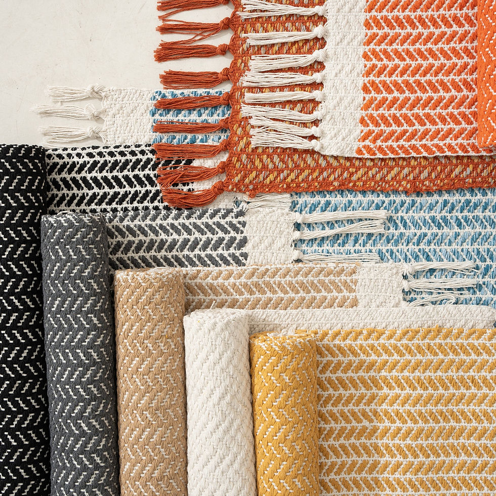 Thumbnail: Rust Orange Jute Reversible Machine Washable Woven Area Rug
