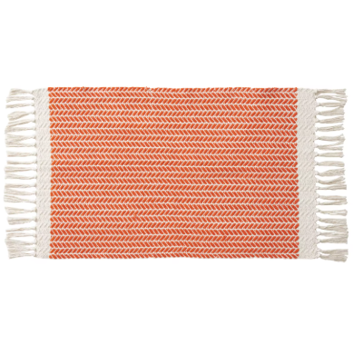 Thumbnail: Rust Orange Jute Reversible Machine Washable Woven Area Rug