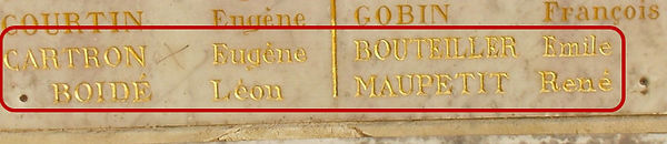 Monument aux Morts de Foussais à Foussais-Payré (Vendée) Noms de Poilus ajoutés, gravés en 2022 et 2023