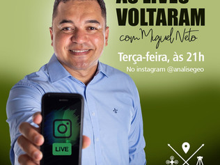 As Lives AnáliseGeo estão de volta