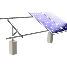 Estrutura fabricada em alumínio estrutural, aplicado
em solo, com inclinação ajustável (5° a 30°)