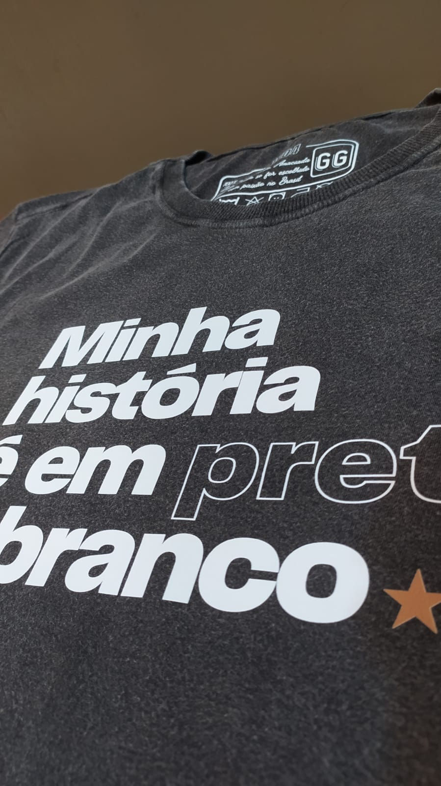 Miniatura: ⭐ Camiseta Feminina História em Preto e Branco