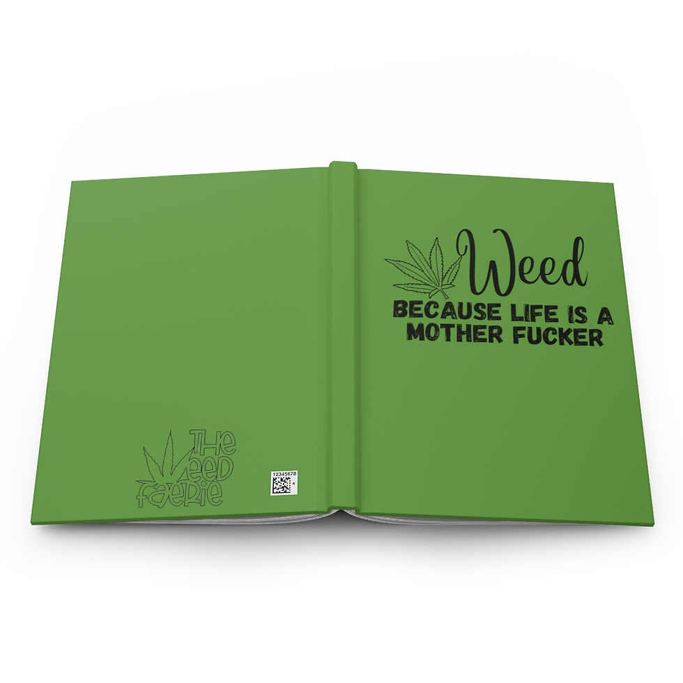 Thumbnail: Weed   Because Life is a..... Hardcover Journal Matte