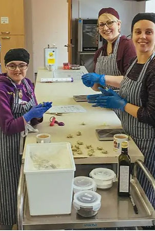 People doing work experience at Step and Stone bakery