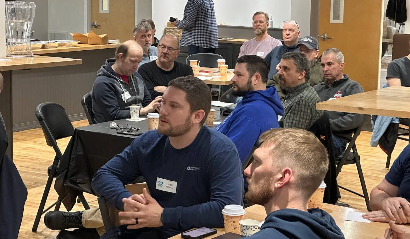 Men's ministry group meeting at Vertical Church