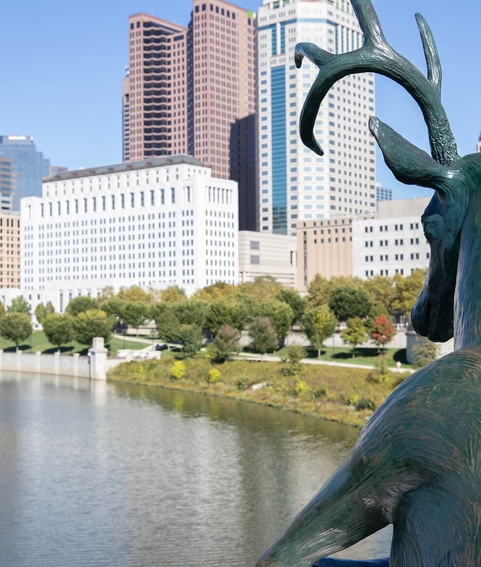 Columbus Ohio Skyline from bridge