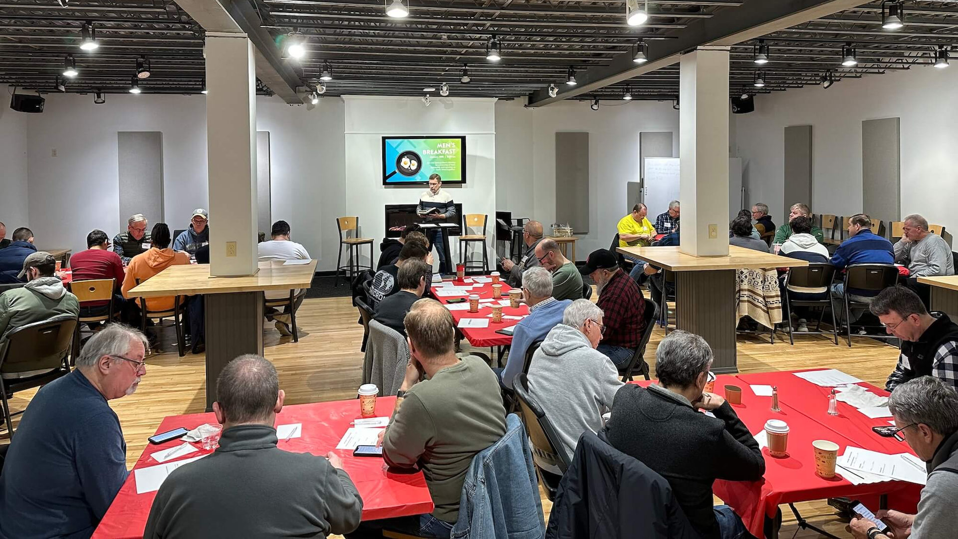 Men’s ministry meeting at Vertical Church