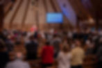 Congregation at Sunday mass