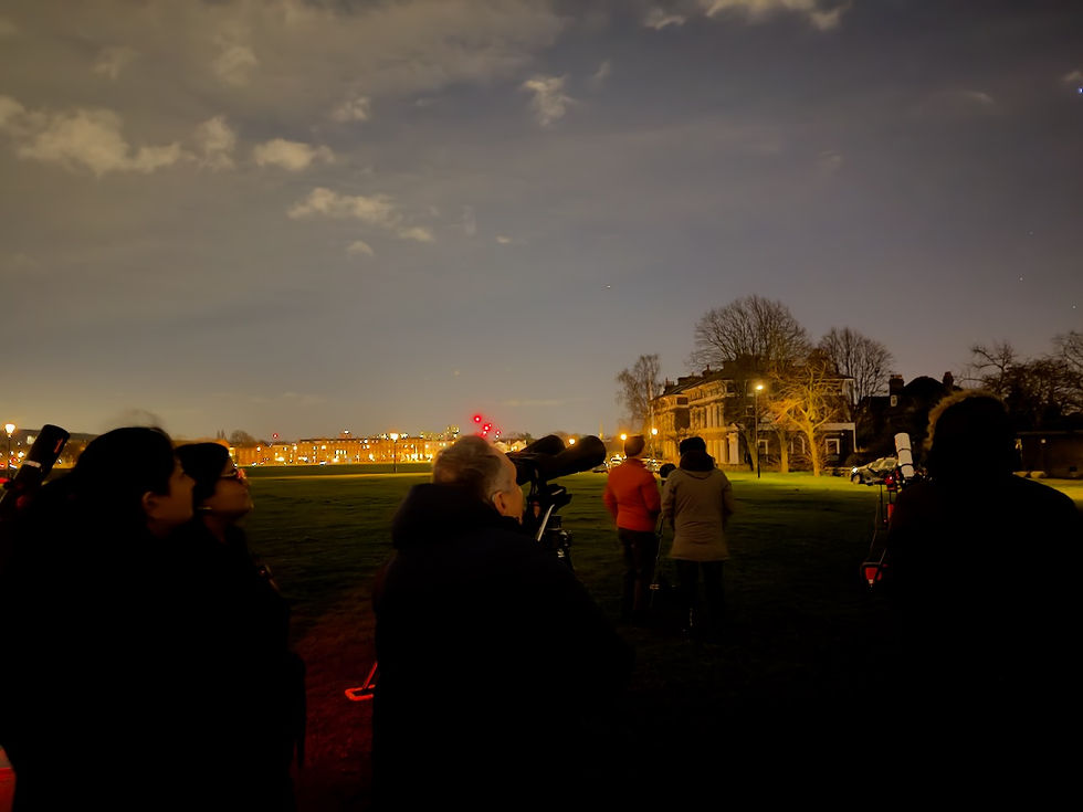 Tony viewing M41 through his binoculars. Picture by Mike Meynell.
