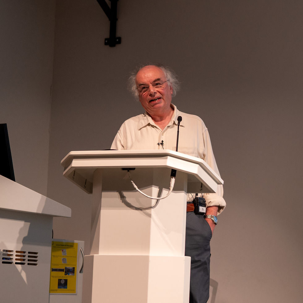 Professor Ian Crawford during his talk to the Flamsteed. Picture by Mike Meynell.