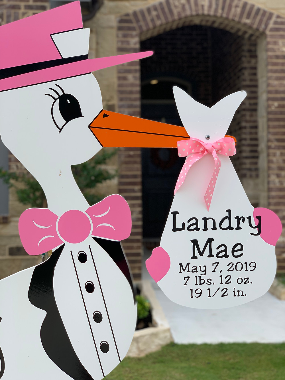 baby girl stork bundle
