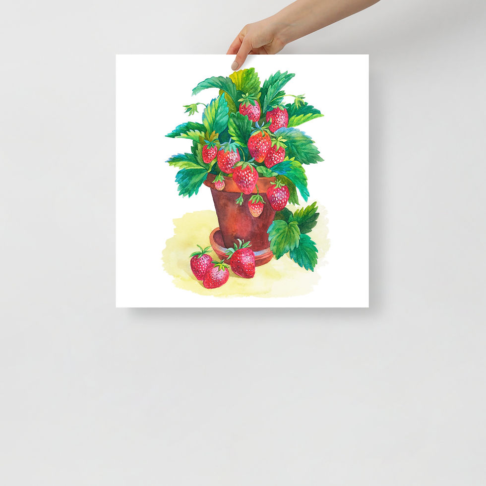 Thumbnail: Strawberries in a flowerpot.