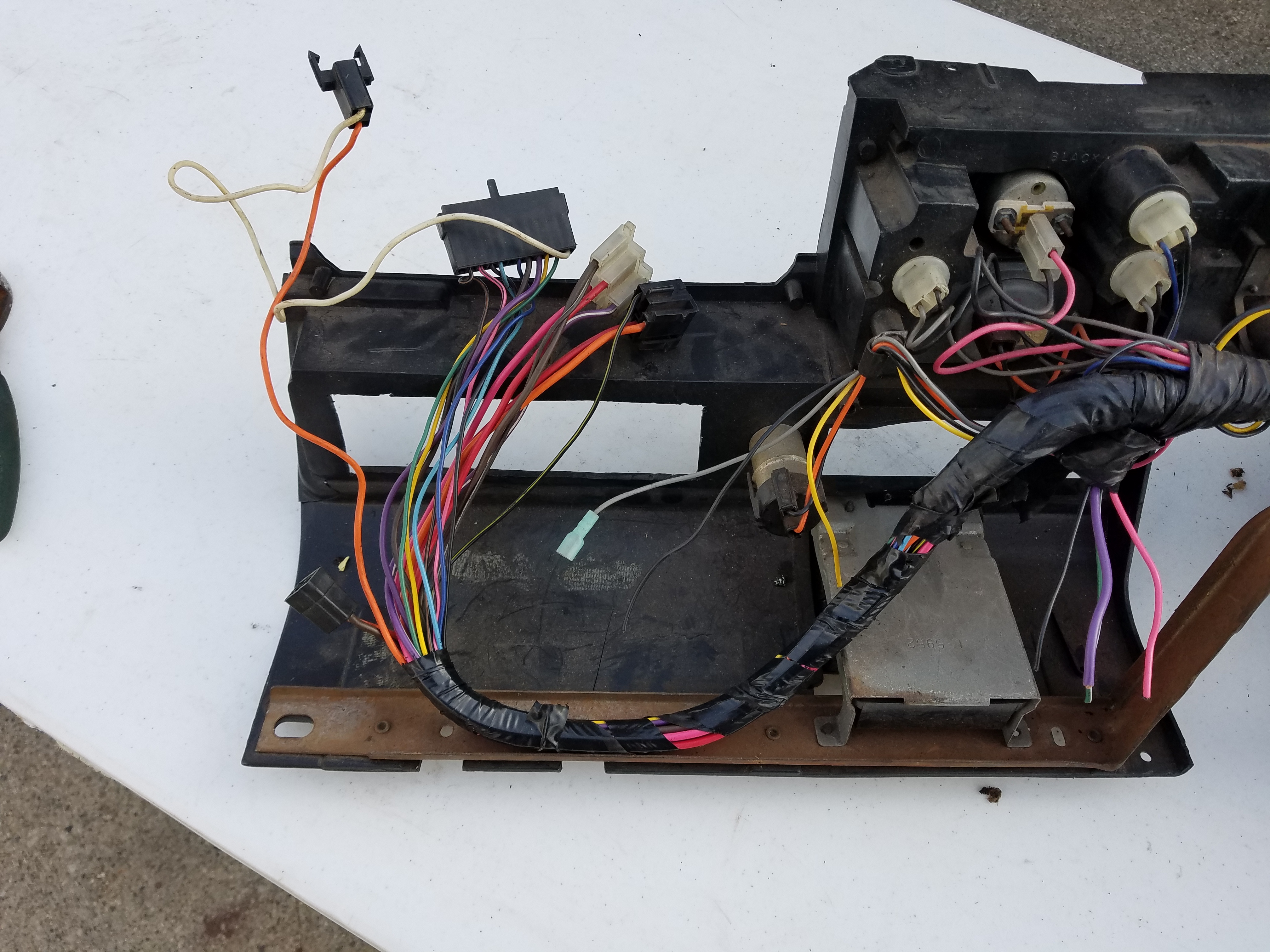 Connectors to steering column and brake.