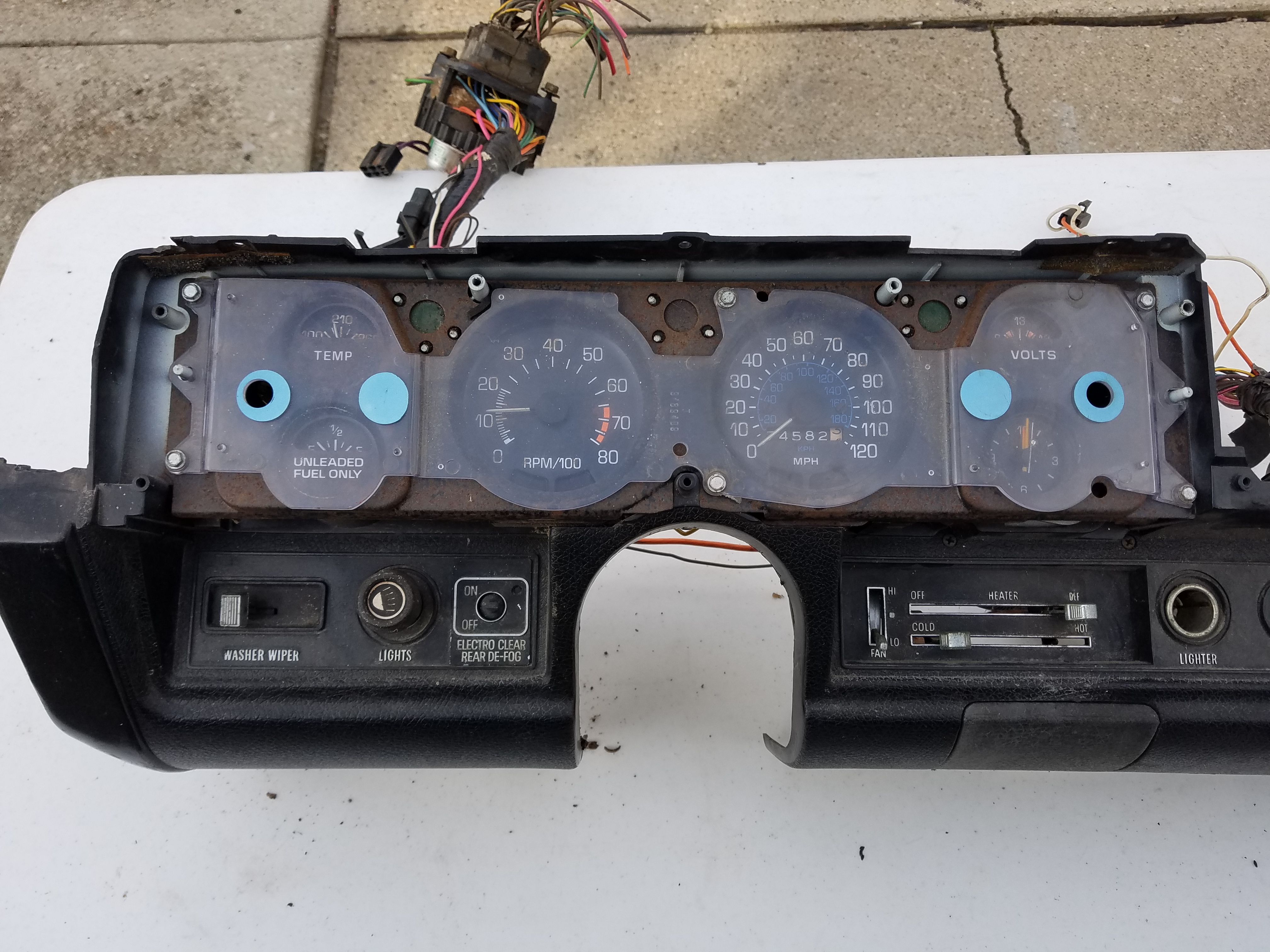 76' dash with gauges