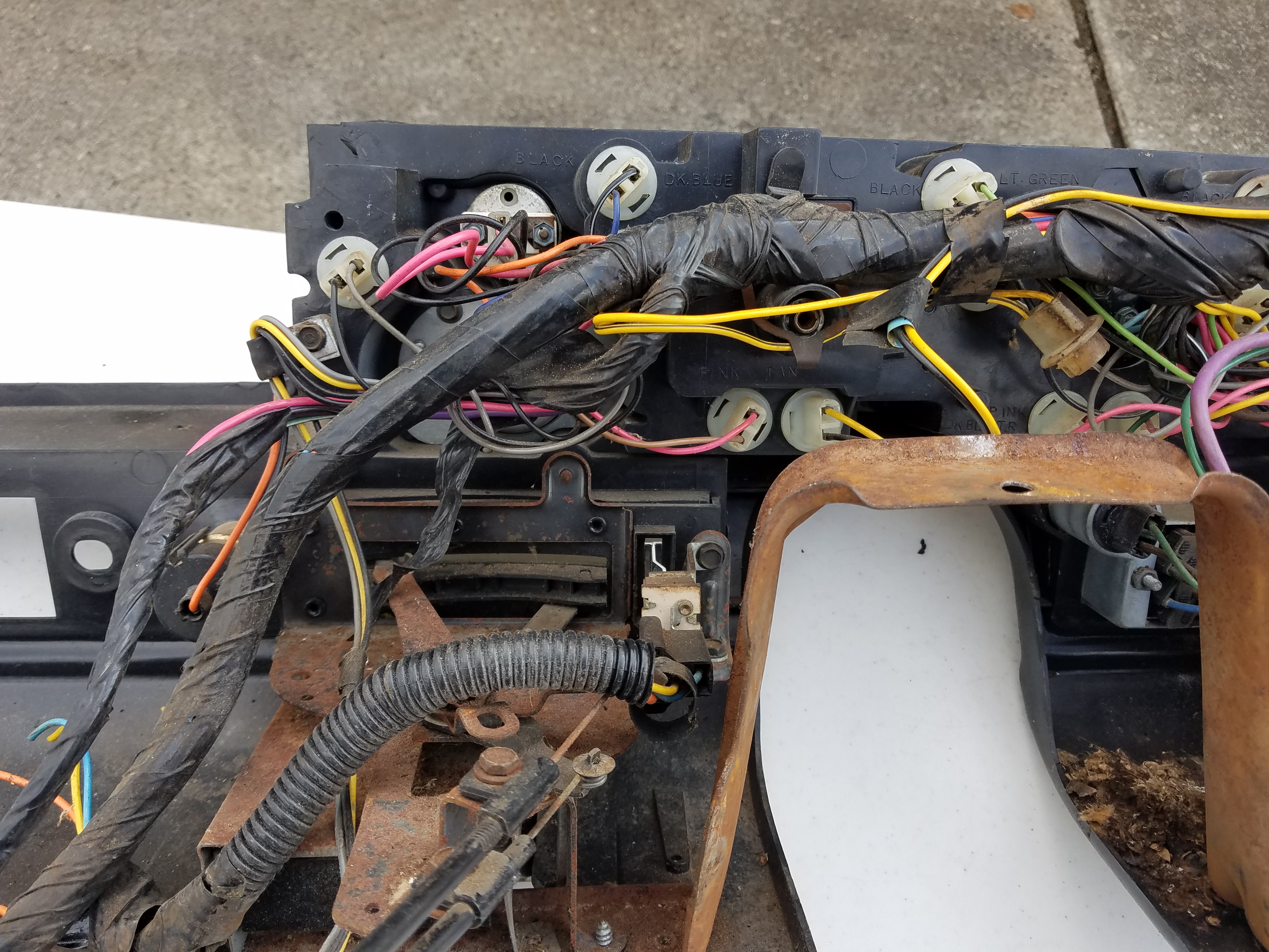 76' behind dash wiring loom cont.