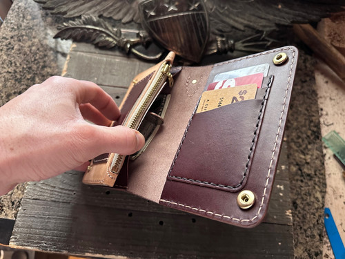 小物 LONESOME CLASSIC TRUCKER'S MIDDLE WALLET Short Trucker Wallet | Cult Classic Leather