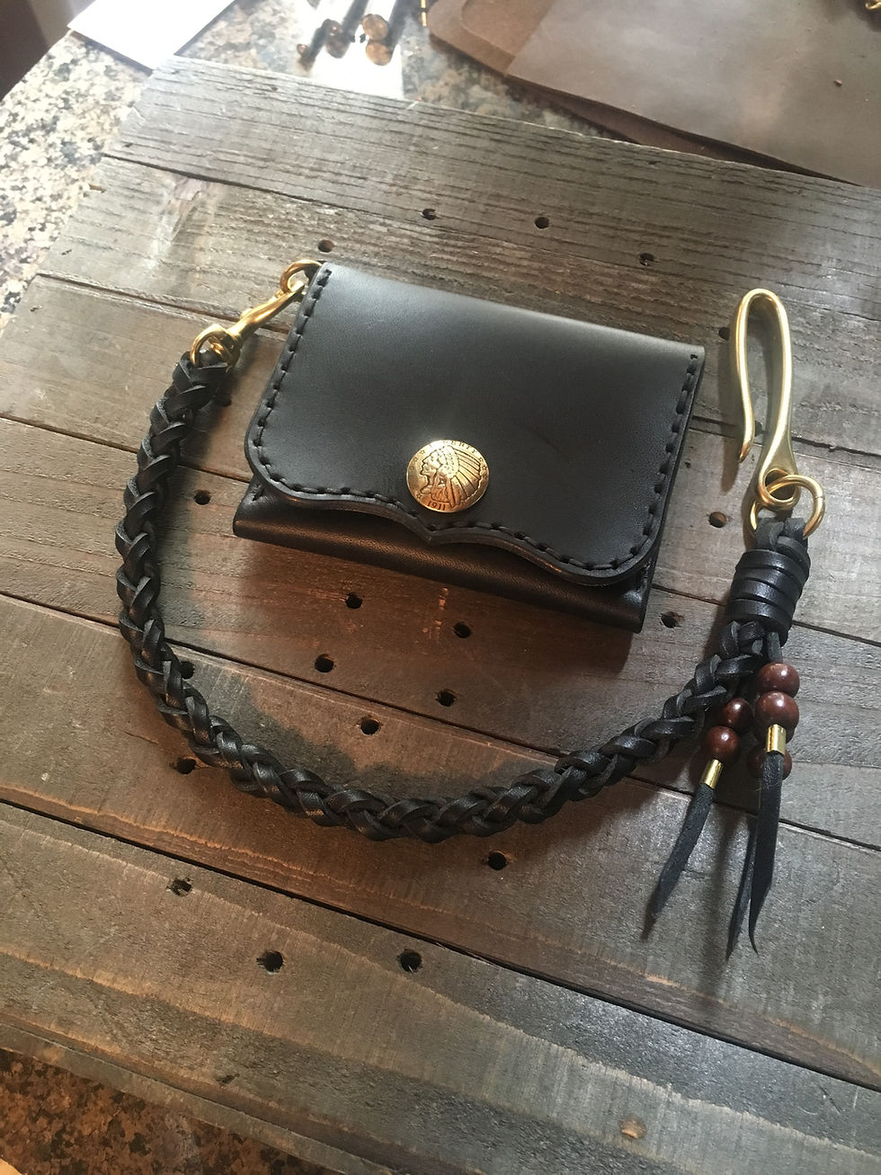 Thumbnail: "Renegade" Slim Wallet (Black/Brass)