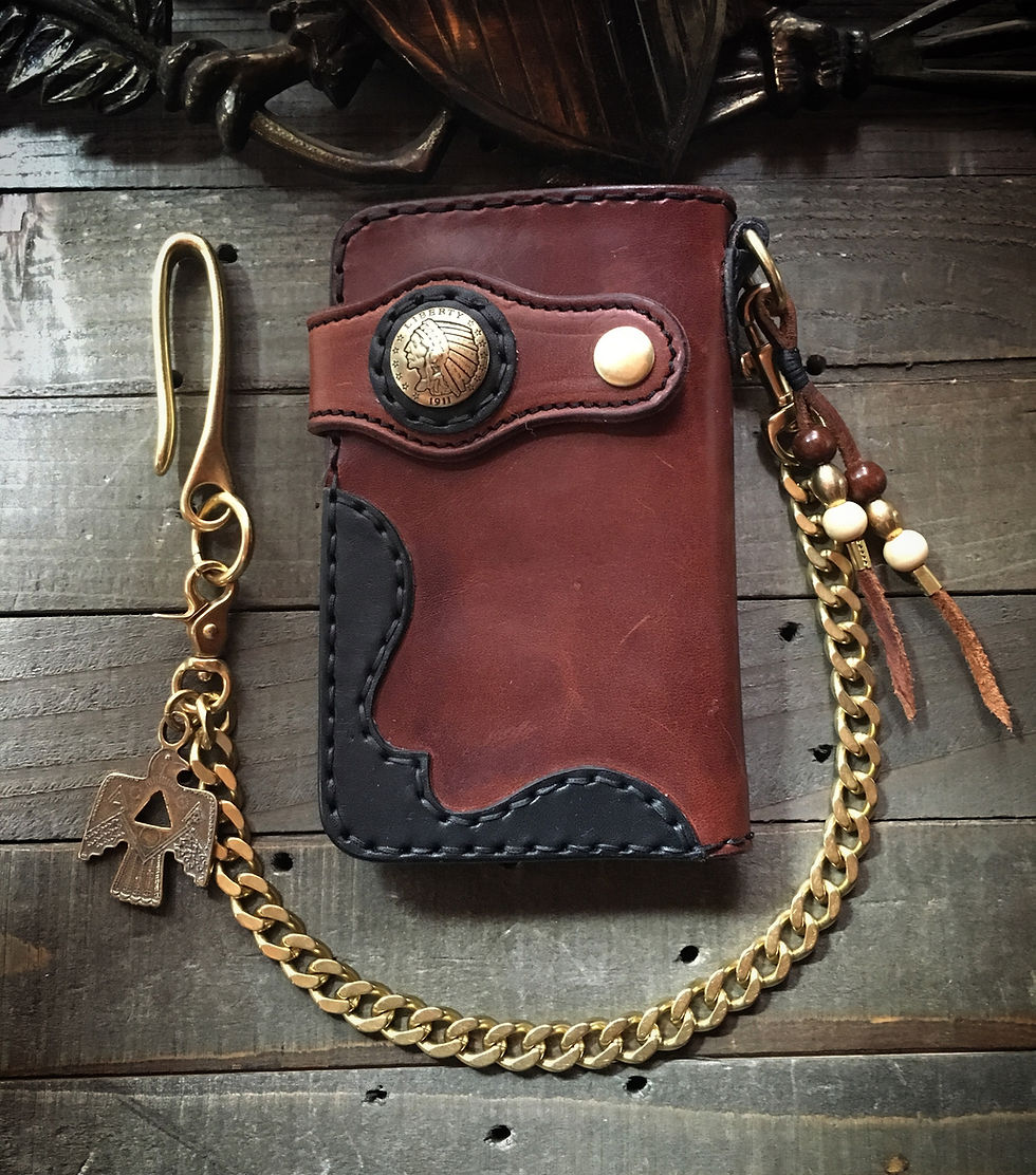 "The American" Mid Wallet "Western Edition" (Brown/Black)