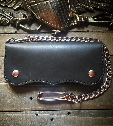 Handmade Leather Long Wallet Biker Wallet Chain Wallet Trucker Wallet
