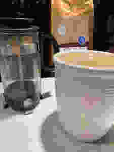 Coffee made in a french press