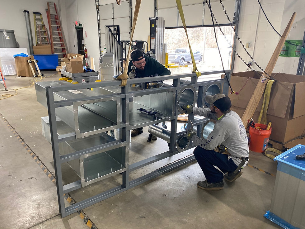 Pre-fab of Duct Risers
