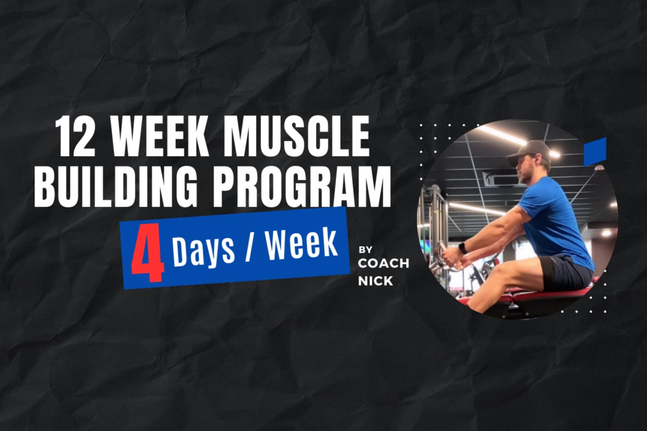 12 Week, 4 Days/week Muscle Building Gym Program