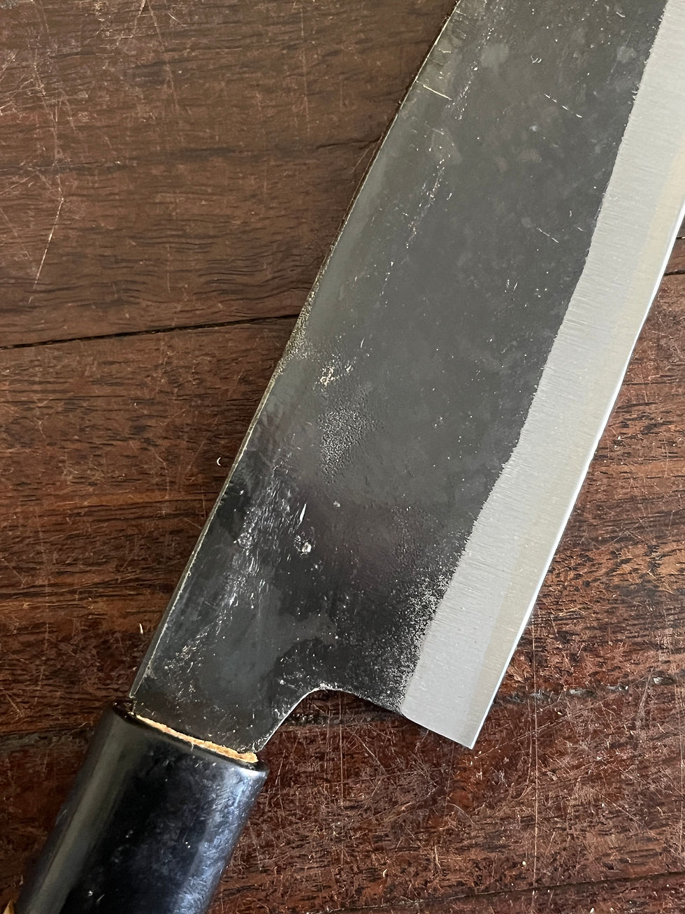 Thumbnail: Vintage Japanese Kurouchi  Santoku/Funayuki 175m 泉(Izumi)