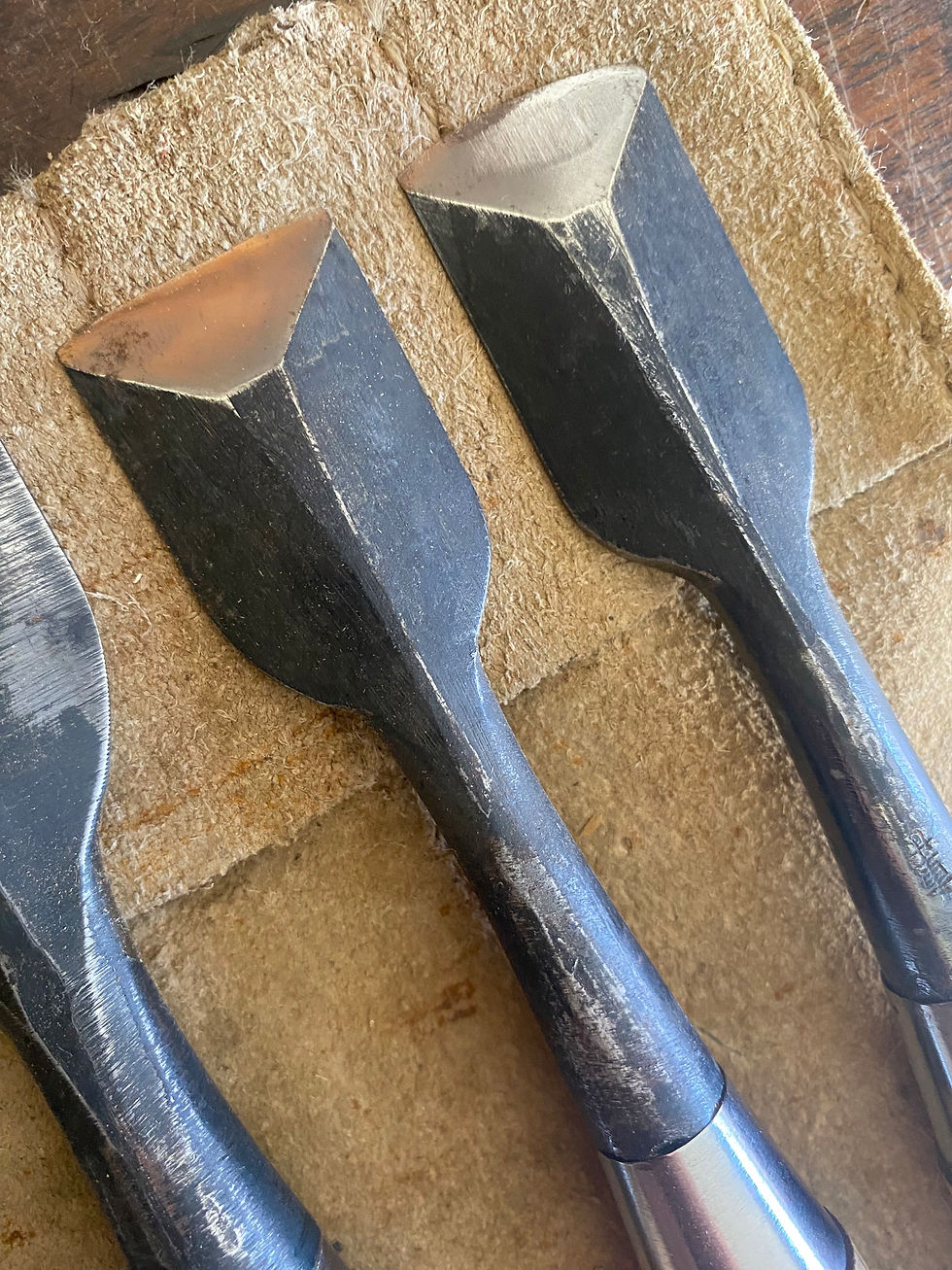 Thumbnail: Vintage Japanese gouge chisels set (11pcs)