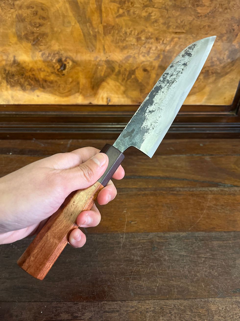 Thumbnail: Vintage Japanese Funayuki 165mm  青一号(Blue No. 1)