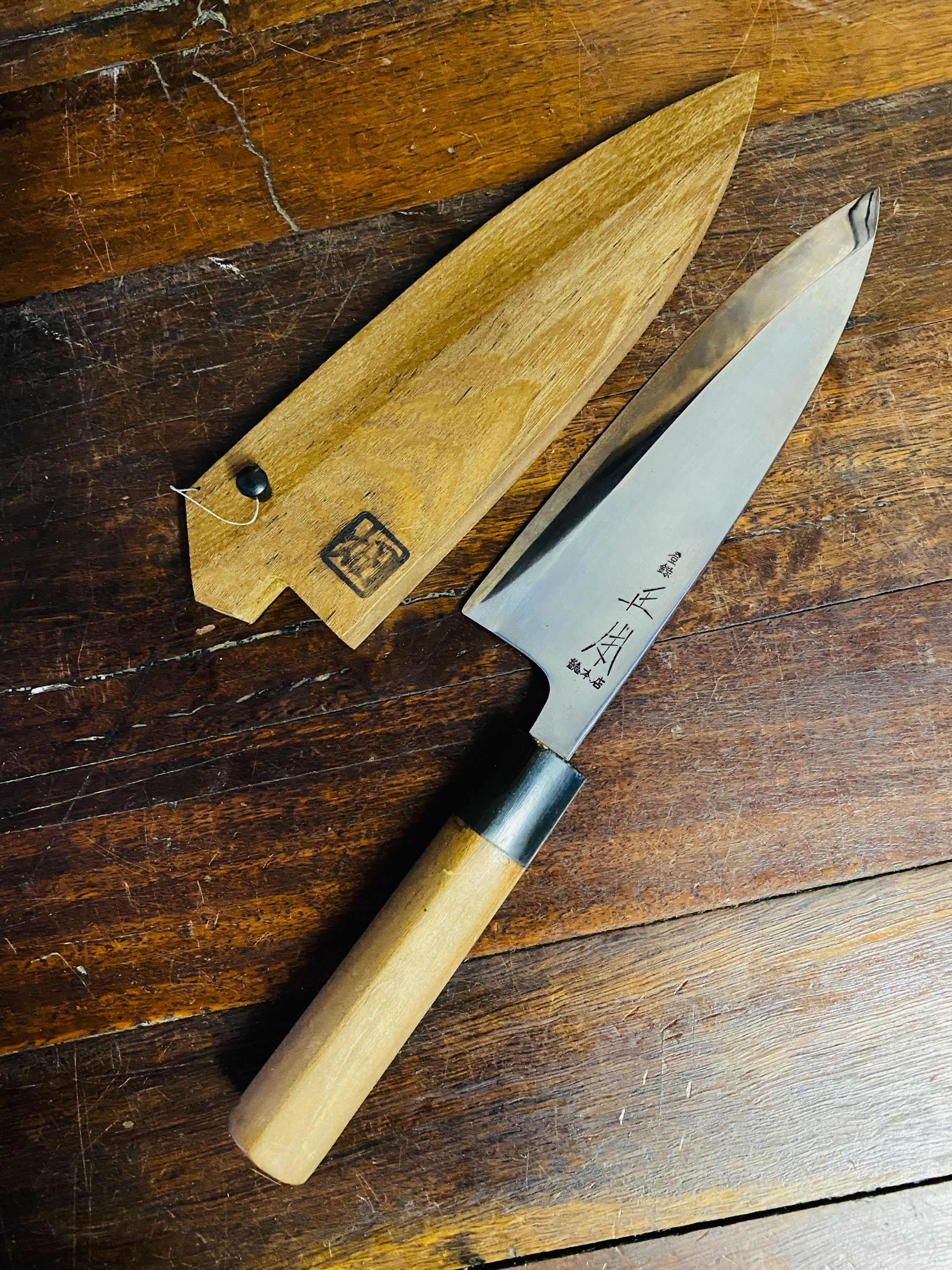 Vintage Japanese lefty Deba 200mm “Masamoto”