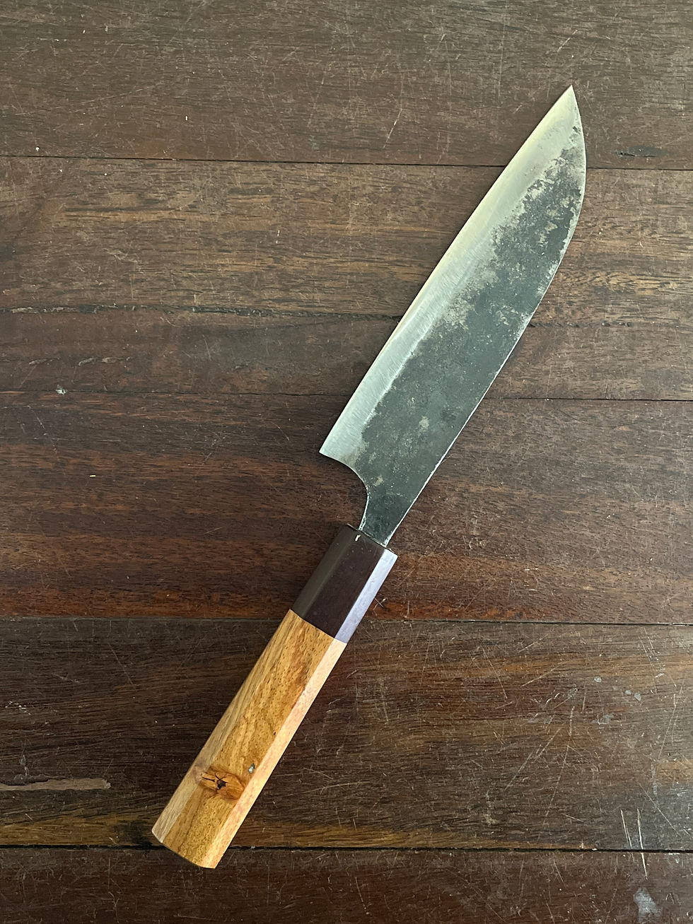 Thumbnail: Vintage Japanese Kurouchi  Santoku/Funayuki 155 mm