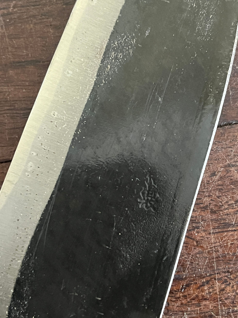 Thumbnail: Vintage Japanese Kurouchi  Santoku/Funayuki 175m 泉(Izumi)