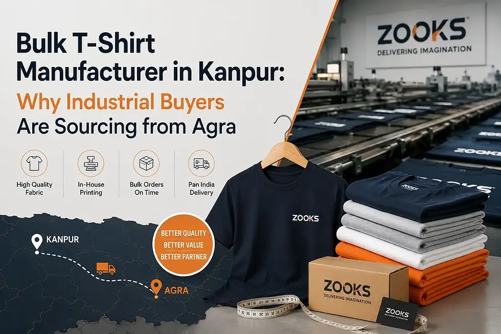 Bulk T-Shirt Manufacturer in Kanpur Why Industrial Buyers Are Sourcing from Agra