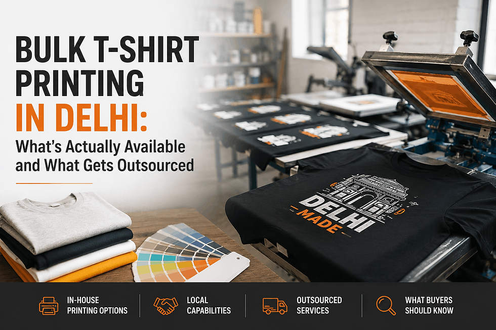Bulk T-Shirt Printing in Delhi: What's Actually Available and What Gets Outsourced