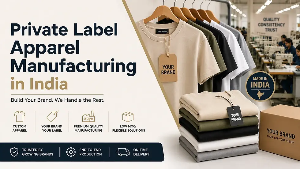 Private Label Apparel Manufacturing in India