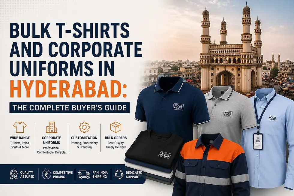 Bulk T-Shirts and Corporate Uniforms in Hyderabad: The Complete Buyer's Guide
