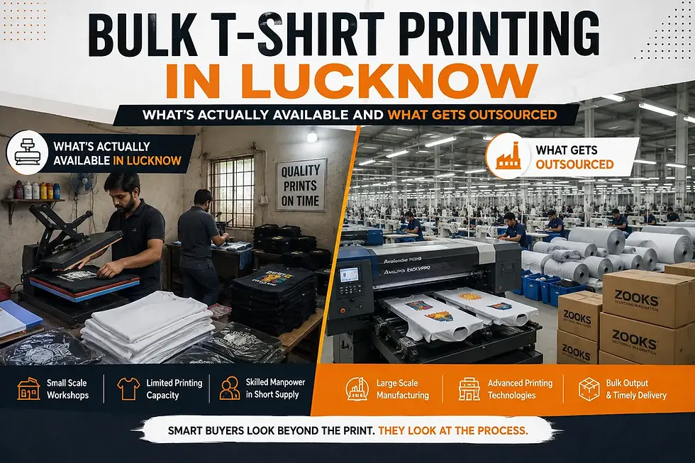 Bulk T-Shirt Printing in Lucknow: What's Actually Available and What Gets Outsourced
